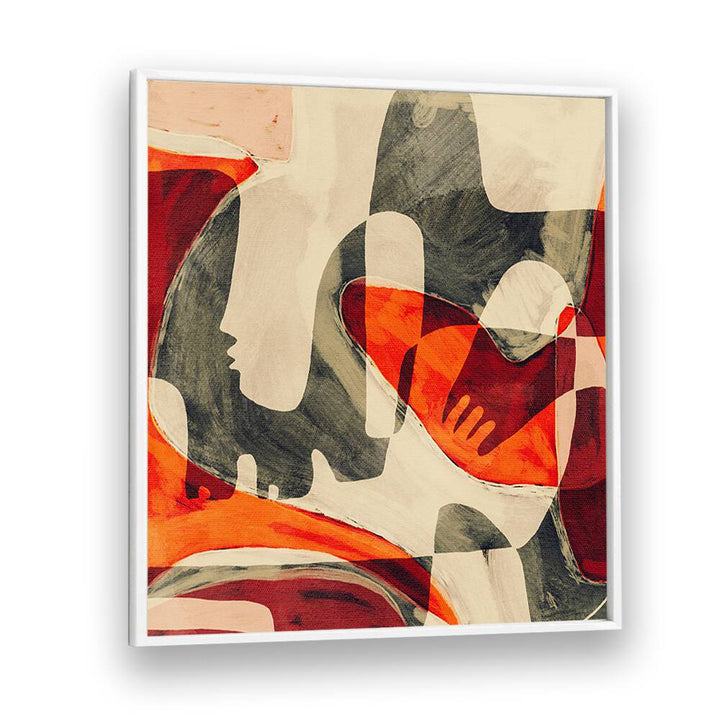 Vibrant UNFOLDING III, BOHO ART PAINTINGS featuring abstract shapes and earthy tones, perfect for modern decor.