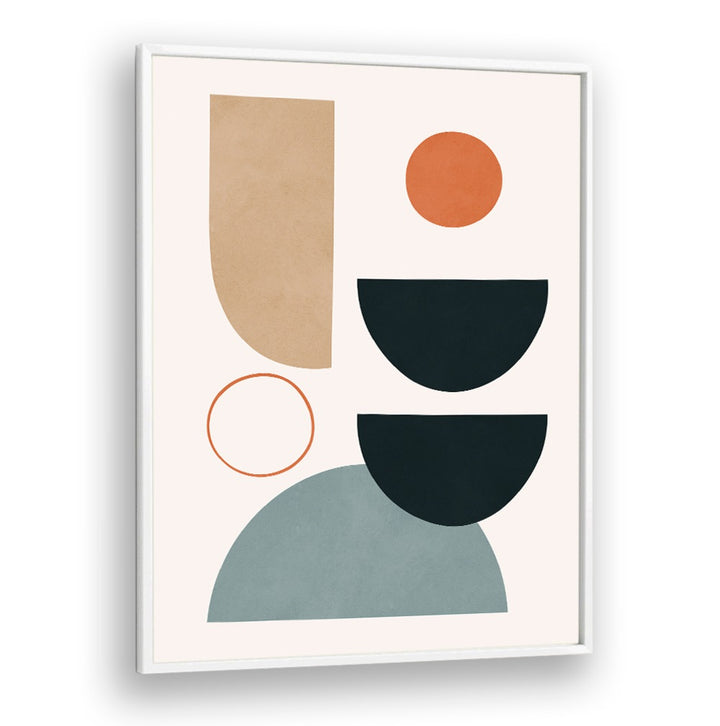 Colorful abstract shapes in SEMICIRCLES VI, BOHO ART PAINTINGS, perfect for modern decor and creative spaces.