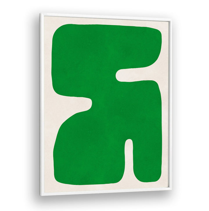 Vibrant ORGANIC V, GEOMETRIC ART PRINTS featuring green shapes, perfect for modern home decor enthusiasts.