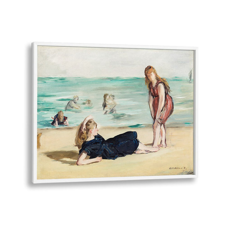 ON THE BEACH  , VINTAGE PAINTINGS