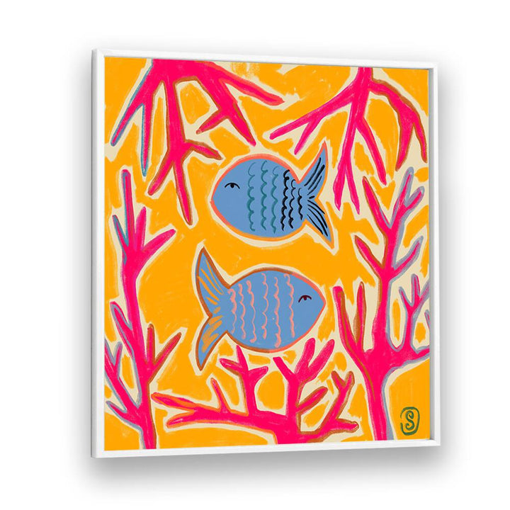 Vibrant PISCES III, ZODIAC poster featuring artistic fish design, perfect for astrology lovers and unique home decor.