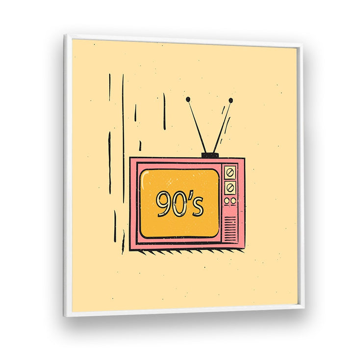Retro design featuring a vintage TV, celebrating THE 90'S, MOVIE POSTERS for nostalgic decor. Perfect for collectors!