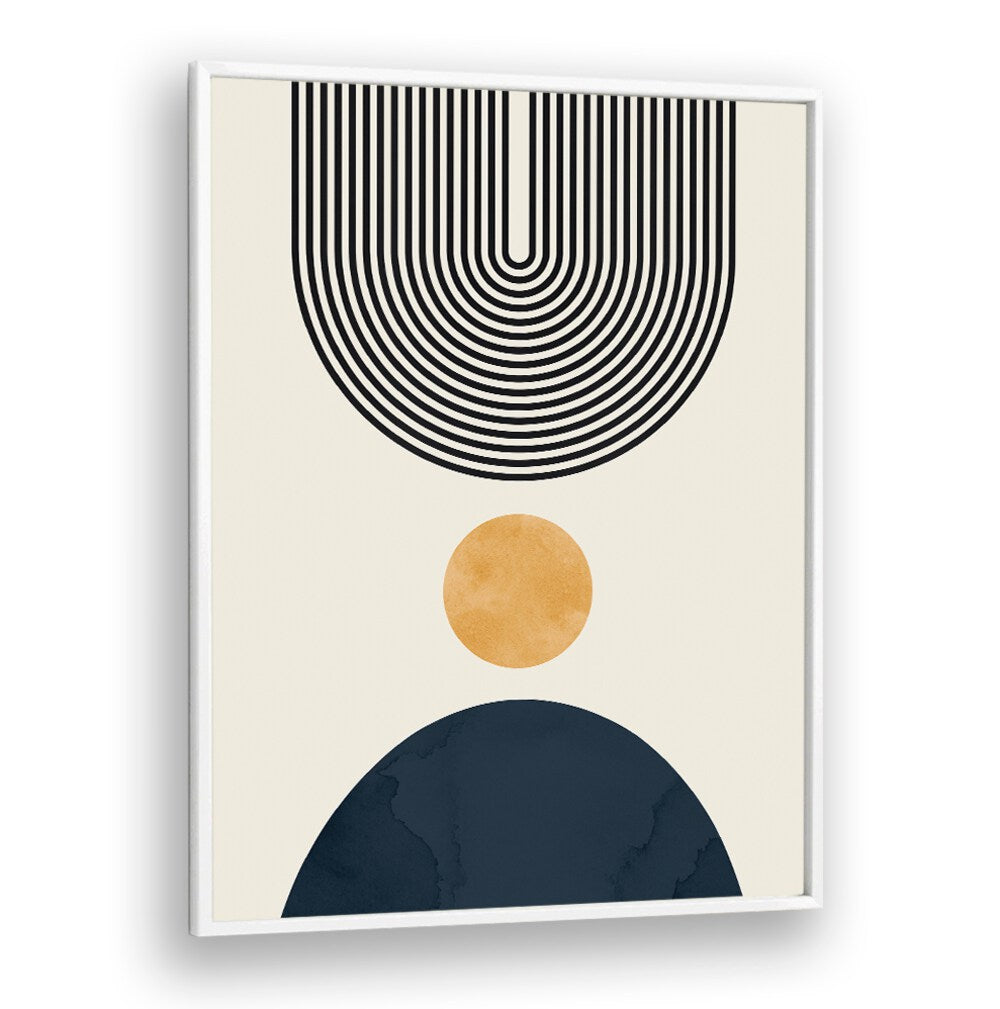 CIRCLES AND LINES 7, BOHO ART PAINTINGS feature striking geometric designs in soothing colors for modern decor.