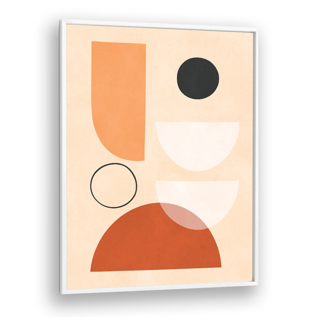 Abstract design featuring geometric shapes in warm tones, perfect for SEMICIRCLES III, BOHO ART PAINTINGS collection.