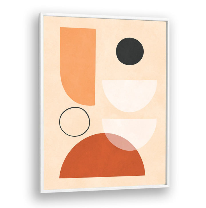 Abstract design featuring geometric shapes in warm tones, perfect for SEMICIRCLES III, BOHO ART PAINTINGS collection.