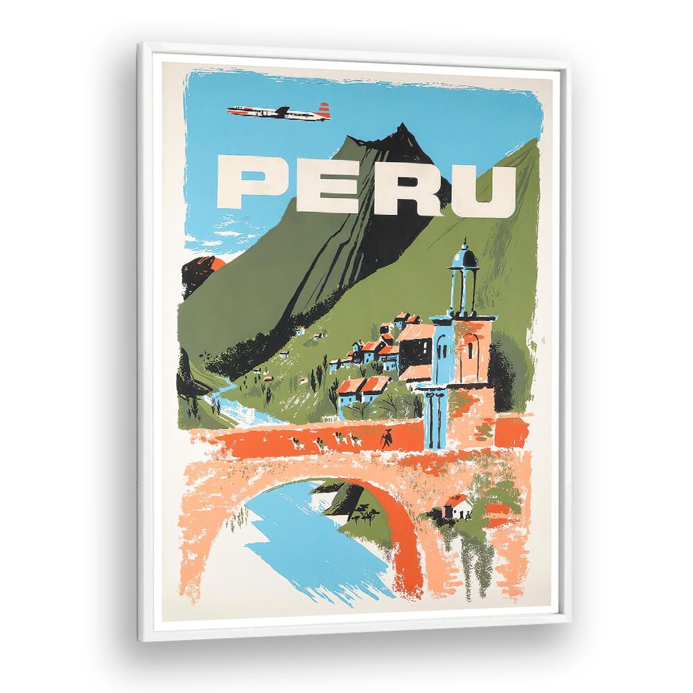Vibrant PERU, VINTAGE TRAVEL POSTERS showcasing stunning landscapes and rich culture, perfect for art lovers.