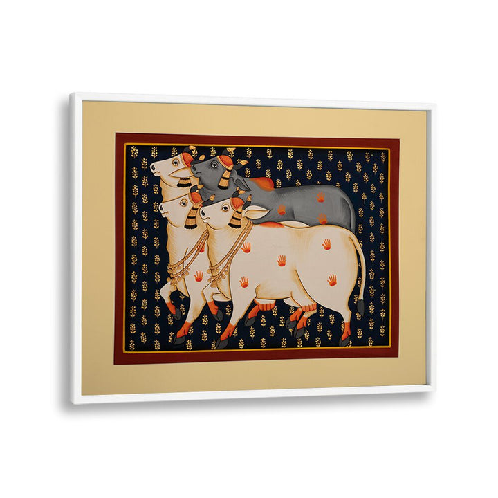 Vibrant TRADITIONAL COW , INDIAN ART PAINTINGS showcasing India's rich culture and intricate designs for your home.