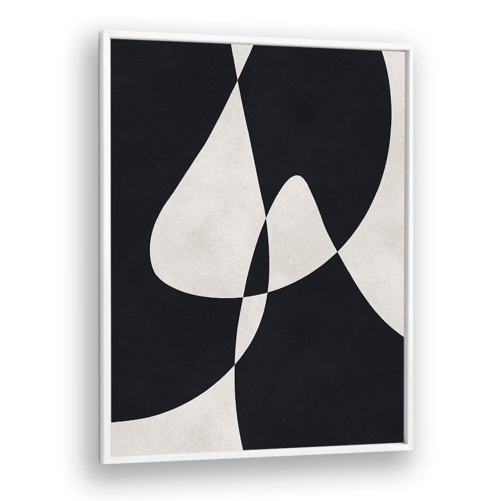 Elegant black and white design from EXPRESSIVE CONCEPTUAL FORMS I, ABSTRACT PAINTINGS collection, perfect for modern decor.