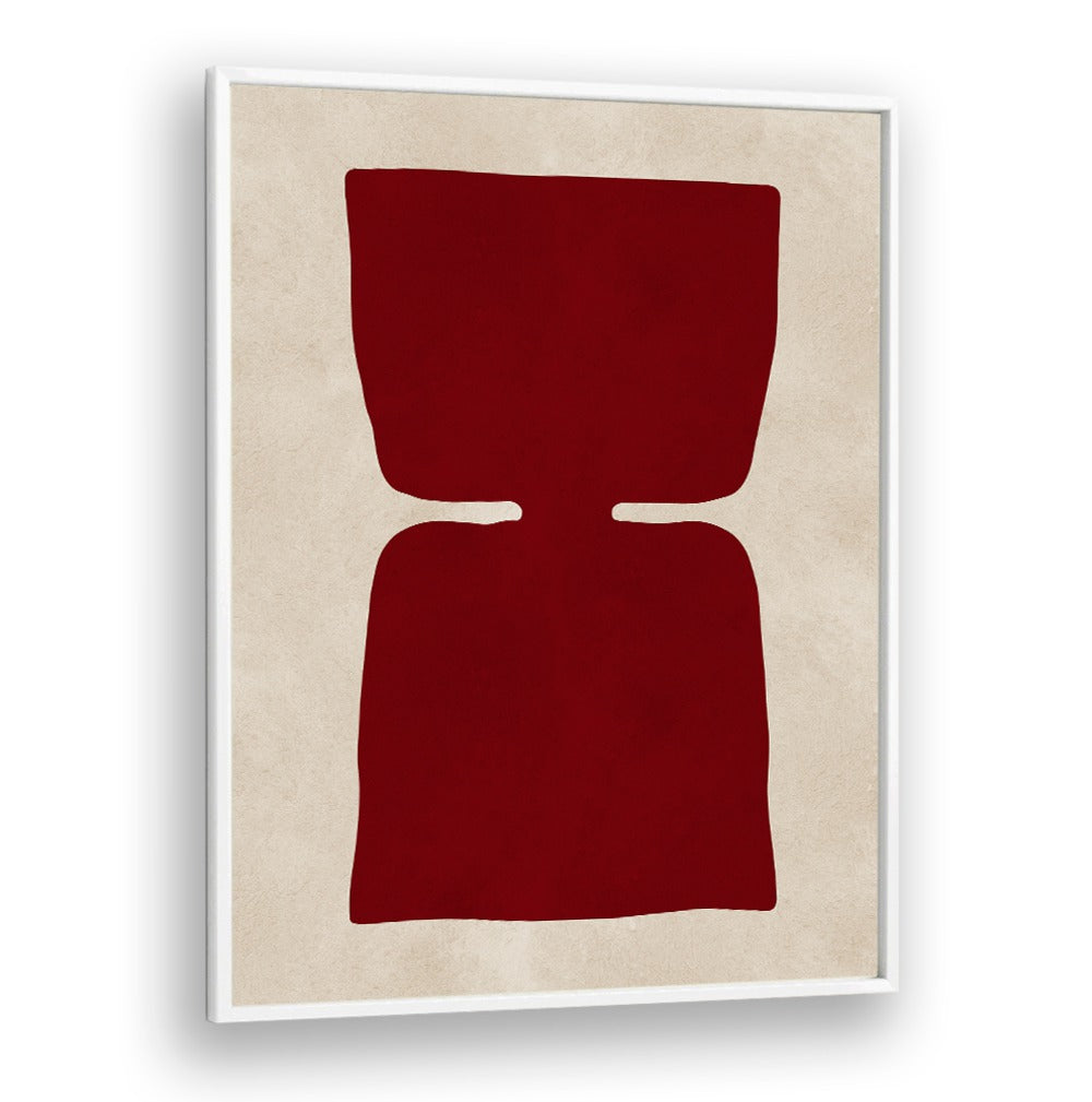 Bold red shapes in the ORGANIC IV-2, GEOMETRIC ART PRINTS create a unique, tranquil atmosphere for any space.