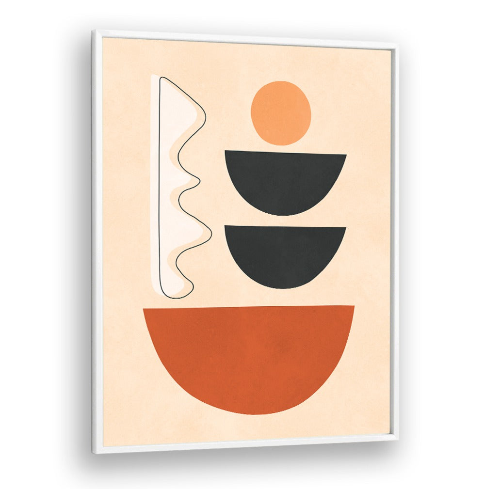 Bright and modern SEMICIRCLES II, BOHO ART PAINTINGS featuring geometric shapes, perfect for creative spaces.