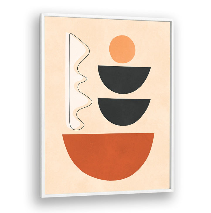 Bright and modern SEMICIRCLES II, BOHO ART PAINTINGS featuring geometric shapes, perfect for creative spaces.