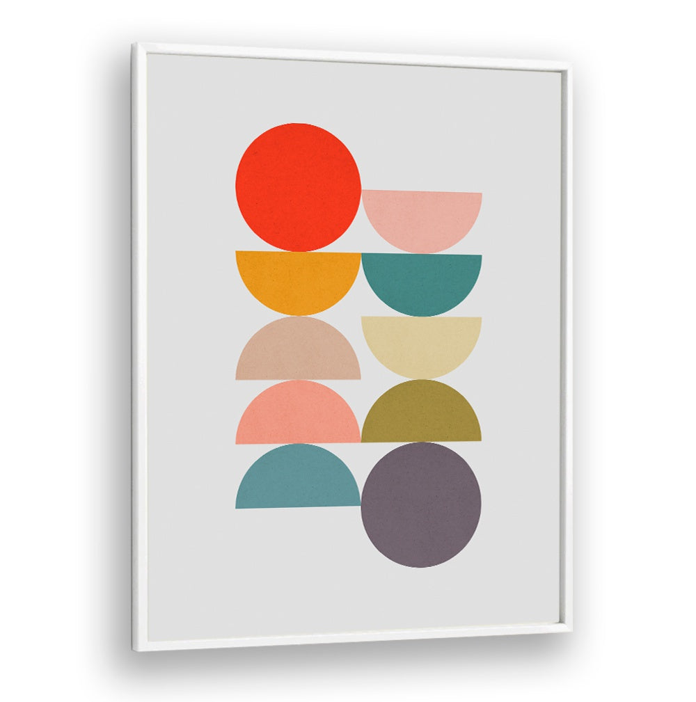 CIRCLES IN HARMONY 1 showcases vibrant colors, perfect for enhancing any space with HARMONY, GEOMETRIC ART PRINTS.
