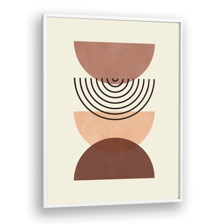 Stylish LINES AND CIRCLES II, GEOMETRIC ART PRINTS showcase modern design with balanced shapes and warm colors.