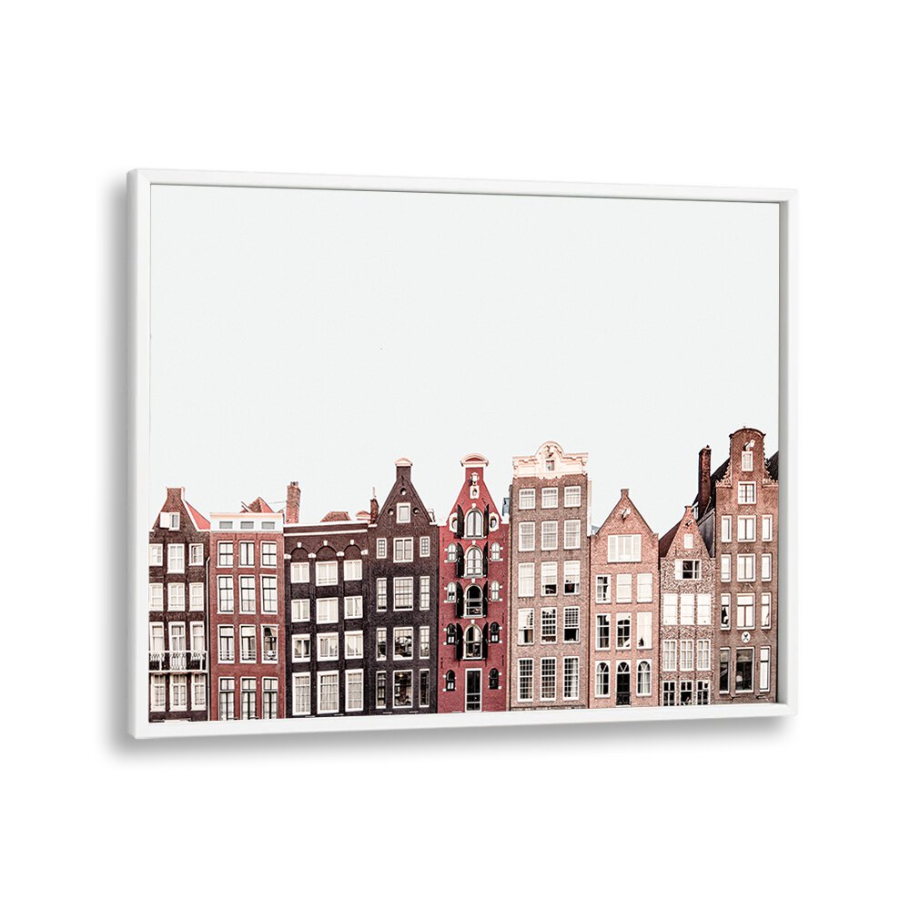 Stylish AMSTERDAM, TRAVEL POSTERS featuring iconic canal houses, perfect for adding charm to any space.