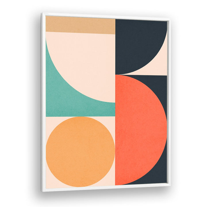 CIRCLES IN HARMONY V, GEOMETRIC ART PRINTS showcase vibrant shapes and colors for a captivating decor piece.