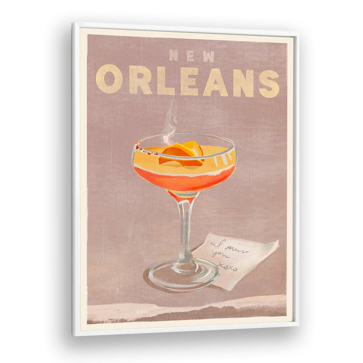 Vibrant New Orleans Cocktail art captures the charm of bar culture, perfect for decor lovers and mixology enthusiasts.
