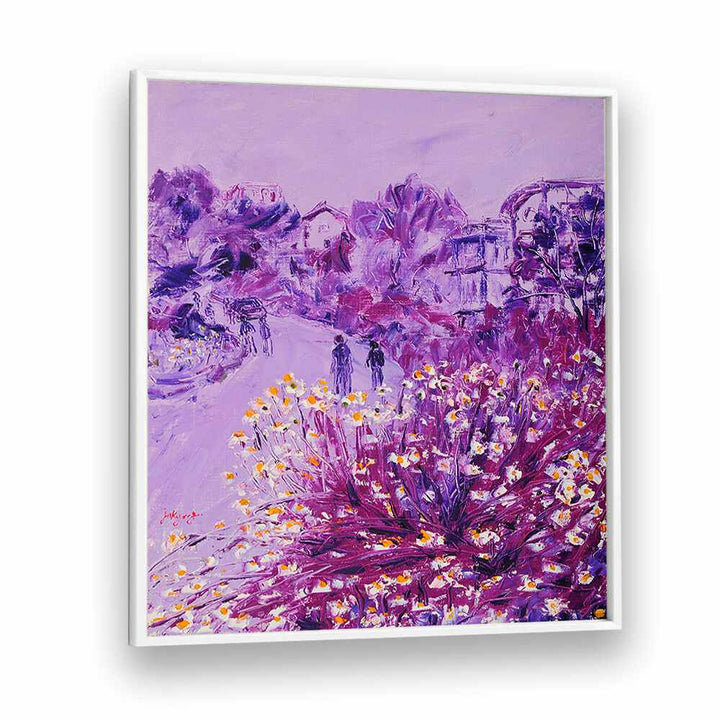Vibrant CHRYSANTHEMUM DATE, FLORAL FLOWER PAINTINGS showcase a lively scene filled with blooming flowers and soft hues.