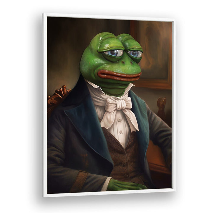 SIR PEPE, ALTERED ART PRINTS from DIKHOTOMY add unique charm and humor to any space with creative flair.