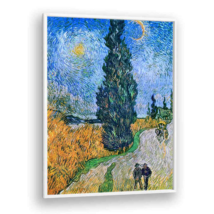 VINCENT VAN GOGH'S ROAD WITH CYPRESS AND STAR (1890) ,  VINTAGE PAINTINGS