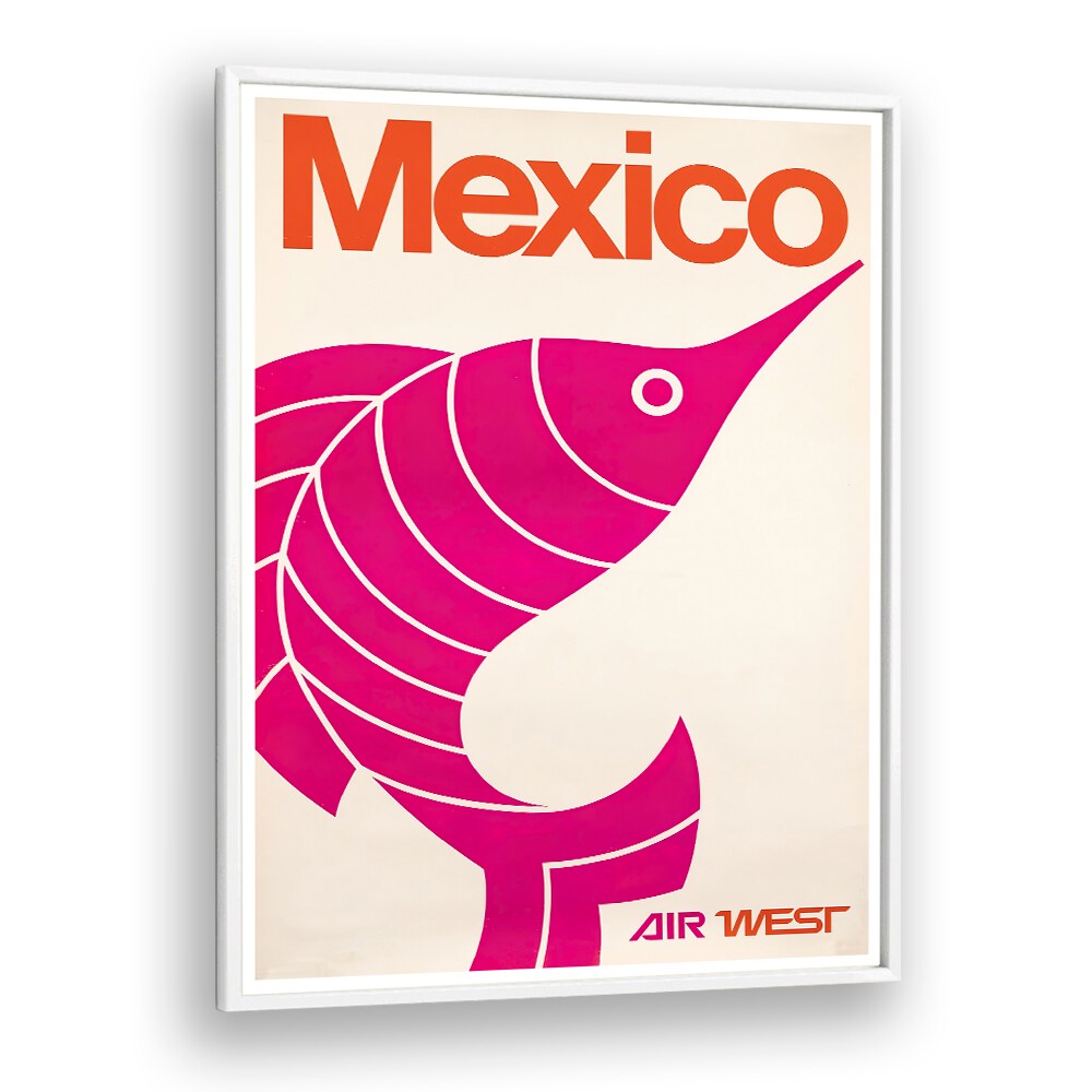 Vibrant MEXICO I, VINTAGE TRAVEL POSTERS showcasing colorful fish design, perfect for travel enthusiasts.