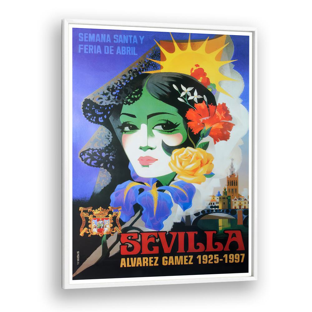 Colorful SEVILLA, VINTAGE TRAVEL POSTERS showcase Spanish charm, perfect for enhancing any living space.