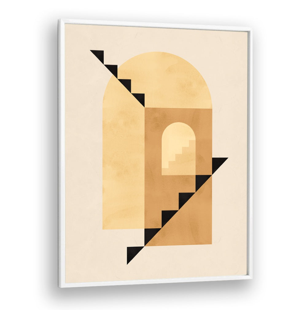 Geometric pattern artwork featuring warm tones, ideal for modern spaces. Explore COMPOSITION II, BOHO ART PAINTINGS.