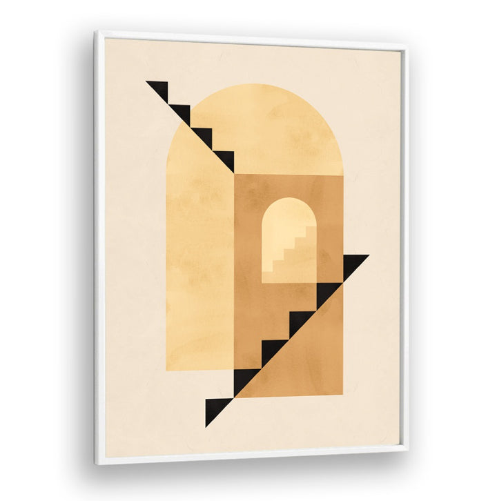 Geometric pattern artwork featuring warm tones, ideal for modern spaces. Explore COMPOSITION II, BOHO ART PAINTINGS.