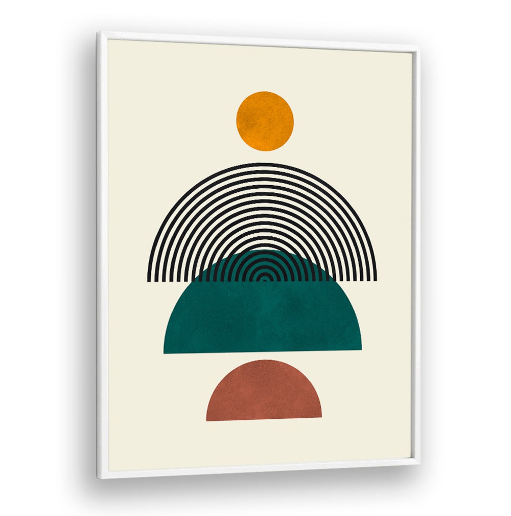 Colorful LINES AND CIRCLES VIII, BOHO ART PAINTINGS featuring vibrant shapes, perfect for creative spaces.