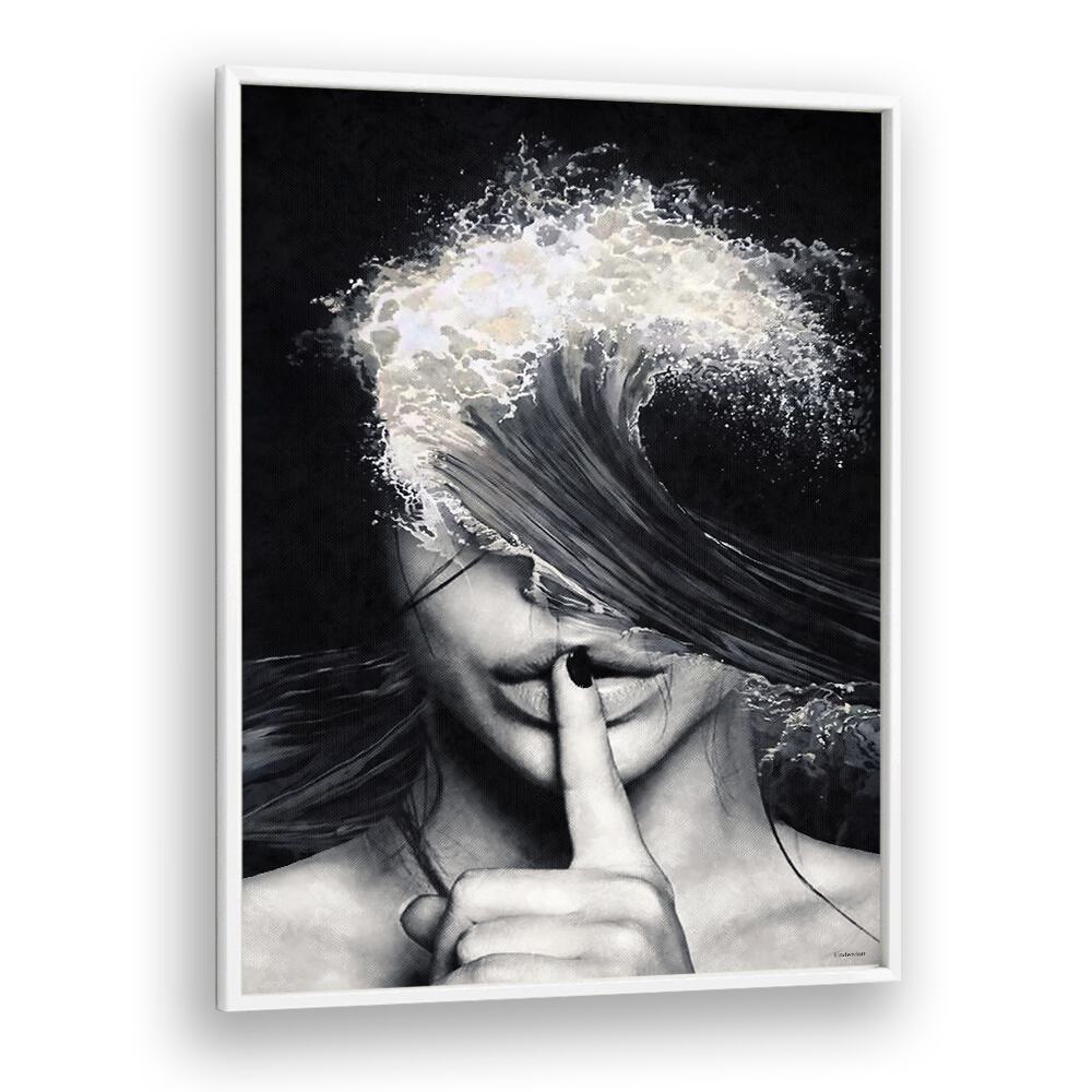 Stunning SECRETS AND WAVES, SURREAL ART PRINTS blend dreams and reality in a captivating Underdott artwork.