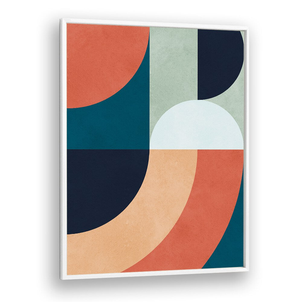 CIRCLES IN HARMONY XIV, GEOMETRIC ART PRINTS feature vibrant colors and shapes, creating a tranquil focal point for any room.