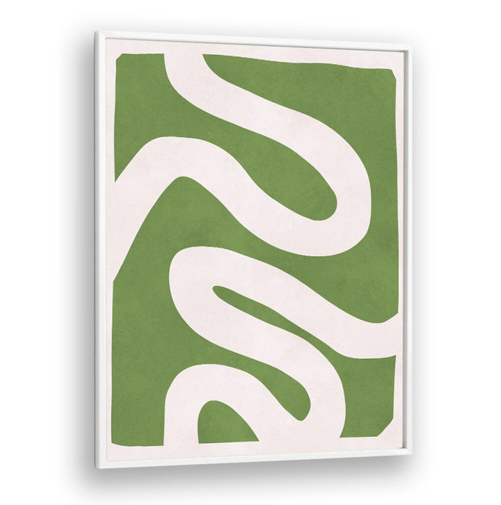 Elegant green and white design of EXPRESSIVE LINES II, ABSTRACT PAINTINGS, perfect for enhancing artistic creativity.