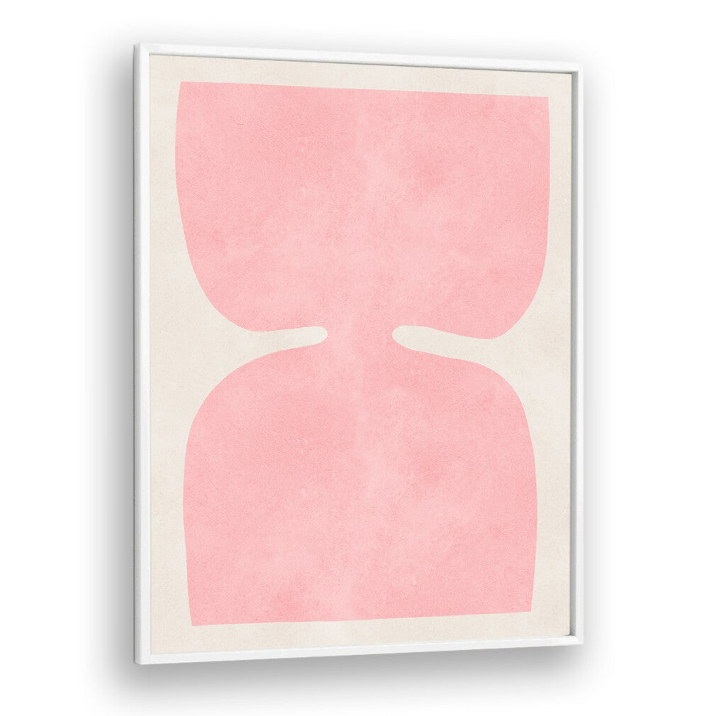 Stylish ORGANIC IV, GEOMETRIC ART PRINTS featuring soft pink shapes, perfect for enhancing any art lover's space.