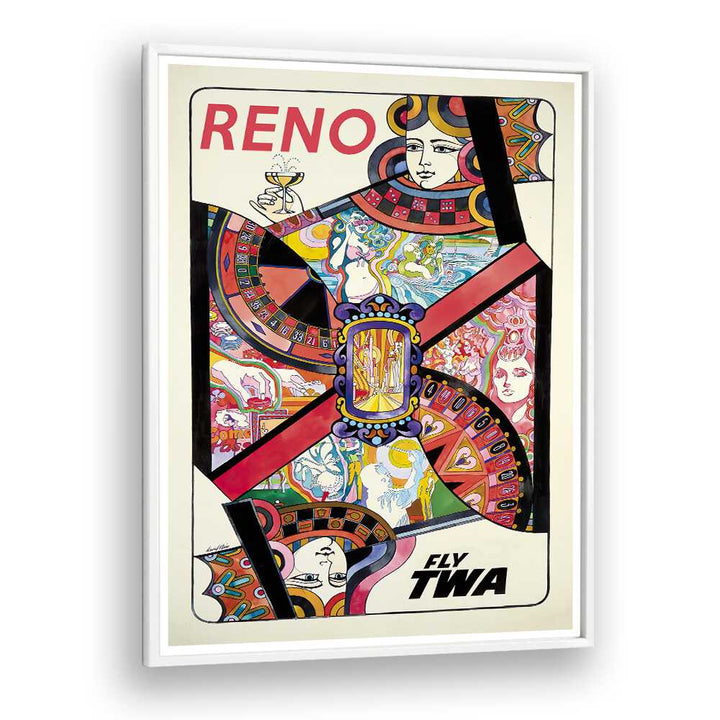 Stylish RENO, VINTAGE TRAVEL POSTERS showcase Reno's charm, perfect for art lovers and travel enthusiasts.
