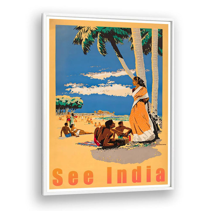 Vibrant SEE INDIA, VINTAGE TRAVEL POSTERS capture the allure and culture of India, perfect for home decor.