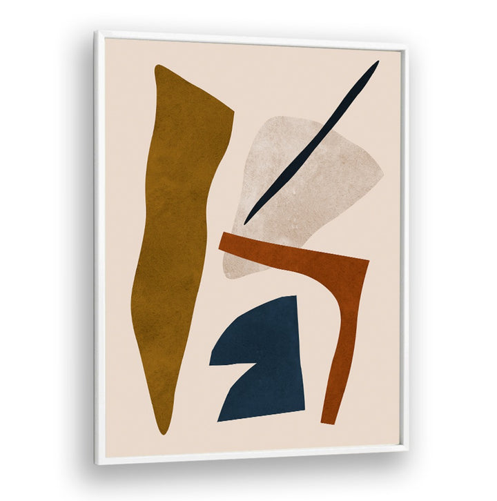 Colorful abstract shapes in earthy tones featured in EXPRESSIVE X, BOHO ART PAINTINGS for modern decor.