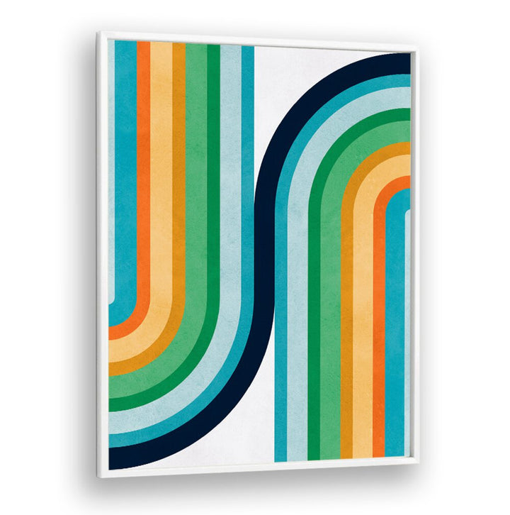 Colorful CURVED LINES II, GEOMETRIC ART PRINTS bring vibrant energy to your space with dynamic, fluid designs.