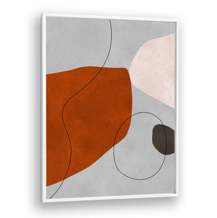 Stylish wall art featuring bold shapes in earthy tones, perfect for fans of EXPRESSIVE FORMS IV, ABSTRACT PAINTINGS.