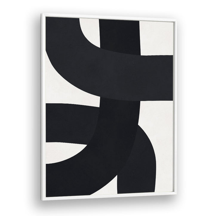Abstract design featuring undulating curves in black and white, ideal for modern decor. Explore UNDULATING, ABSTRACT PAINTINGS.