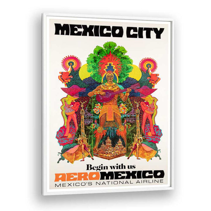 Vibrant MEXICO CITY II, VINTAGE TRAVEL POSTERS showcasing the rich culture of Mexico's capital for your home decor.