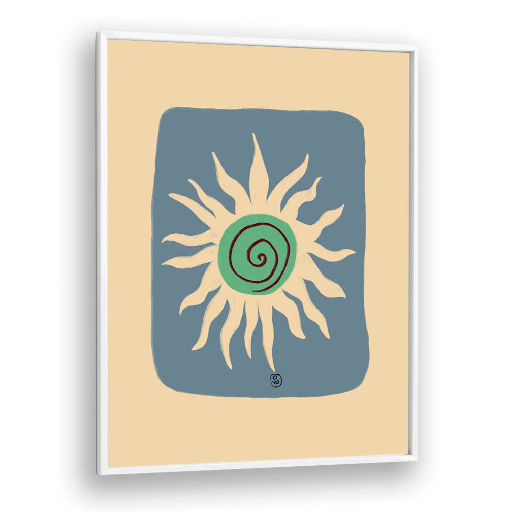 Vibrant BLUE SUN art print with a modern design, perfect for adding energy to any living space.