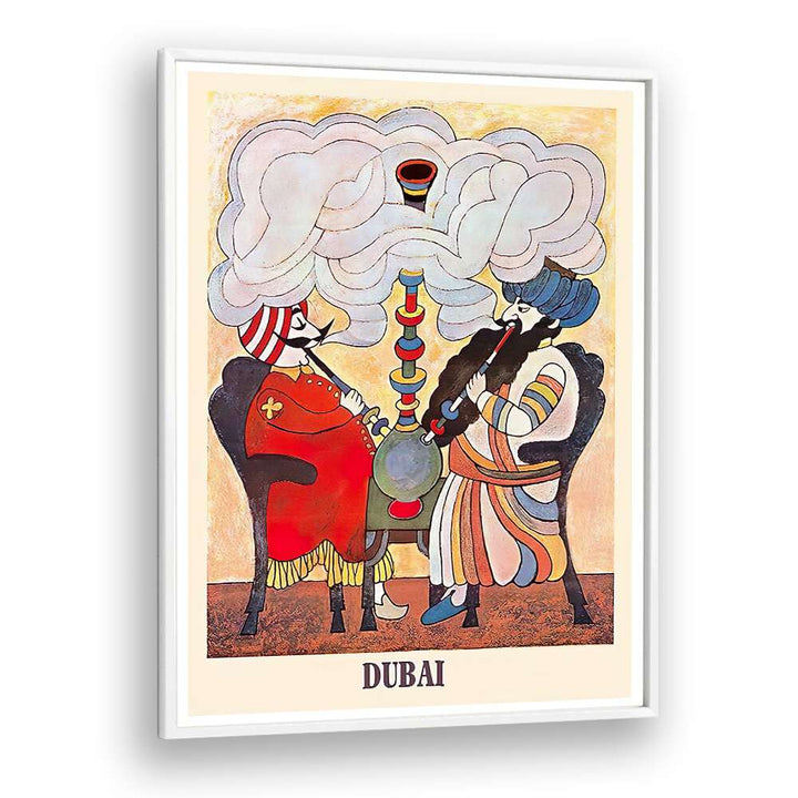 Colorful DUBAI I, VINTAGE TRAVEL POSTERS showcase a nostalgic design, perfect for stylish home decor.