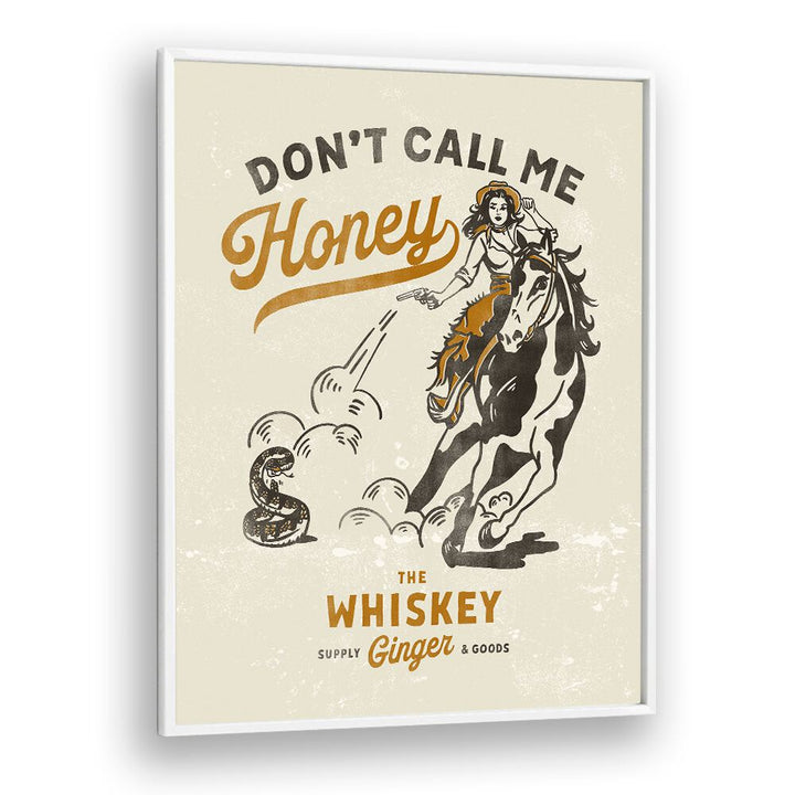 Bold Western cowgirl art titled "HONEY II, COWBOY," perfect for fierce women expressing their strength.