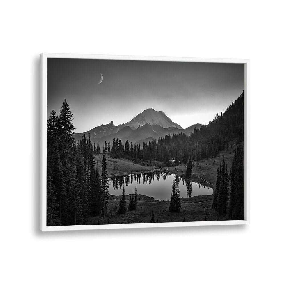 Stunning black-and-white MT. RAINIER, PHOTOGRAPHY PRINTS capturing nature's beauty in breathtaking detail.