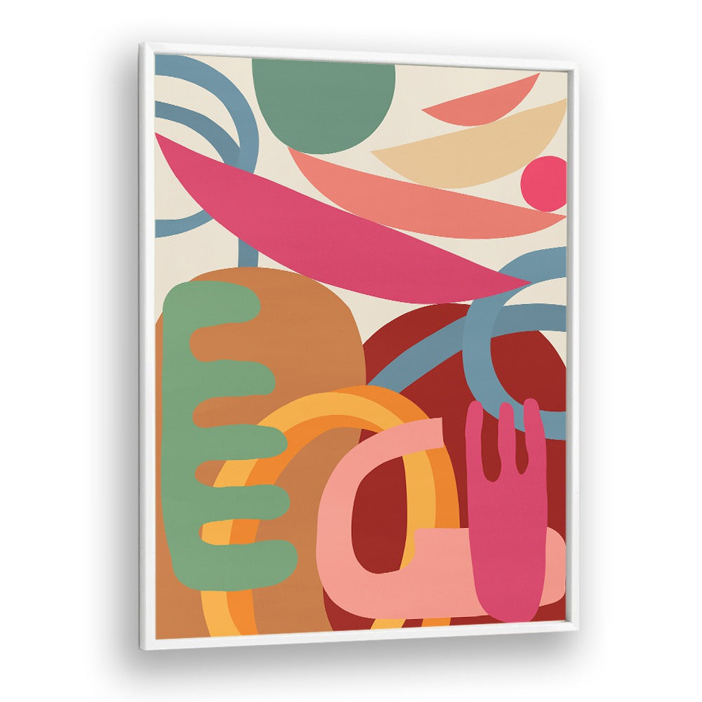 Vibrant ORGANIC, GEOMETRIC ART PRINTS showcase abstract shapes and colors, enhancing any modern decor.