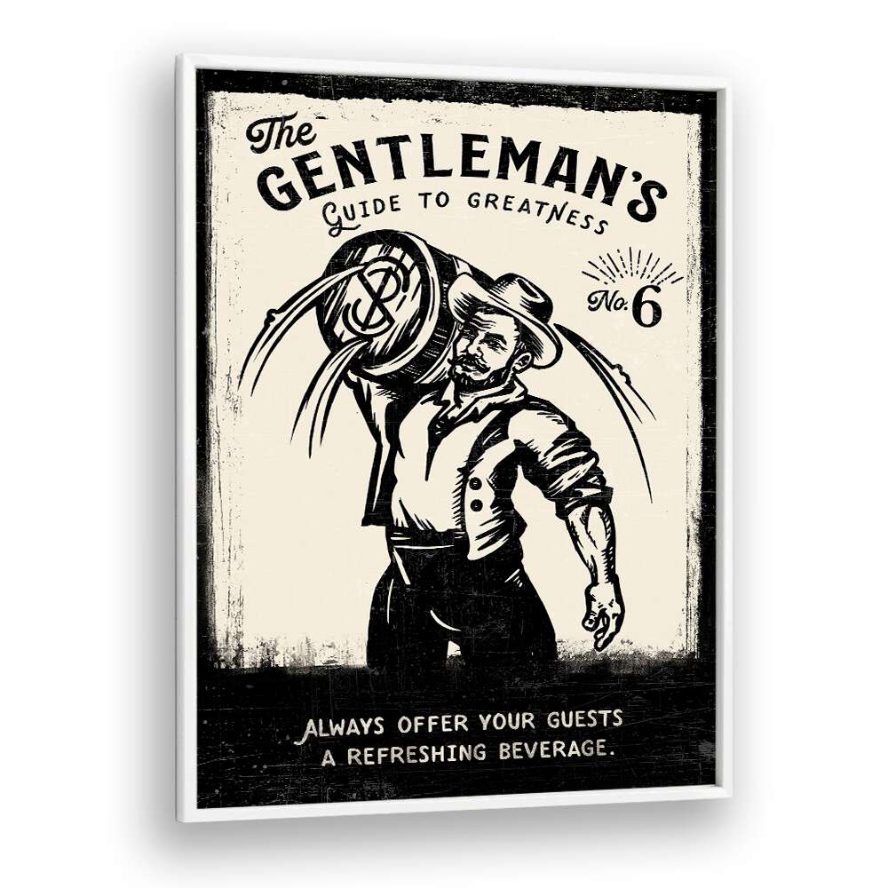 Elevate your space with GENTLEMAN, BAR art print, blending sophistication and charm for cafes and homes.