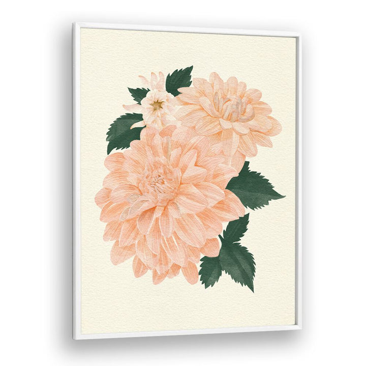 Elegant AQUAA CREAL CANVAS CHIFFON, featuring stunning floral flower paintings in soft pastel shades. Perfect for stylish decor.