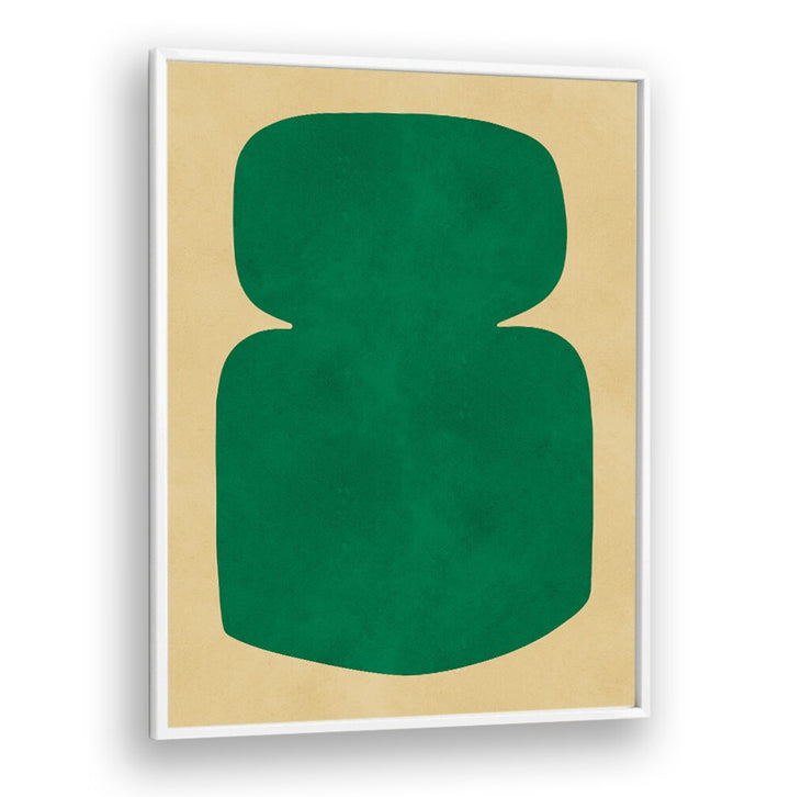 Contemporary ORGANIC ART X, GEOMETRIC ART PRINTS featuring elegant green shapes on a soft background for modern aesthetics.