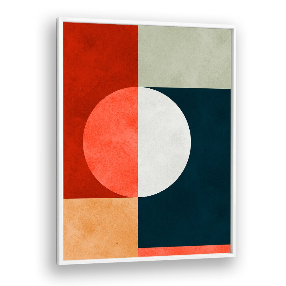Captivating GEOMETRIC HARMONY V art print featuring bold colors and shapes, perfect for modern decor and style.