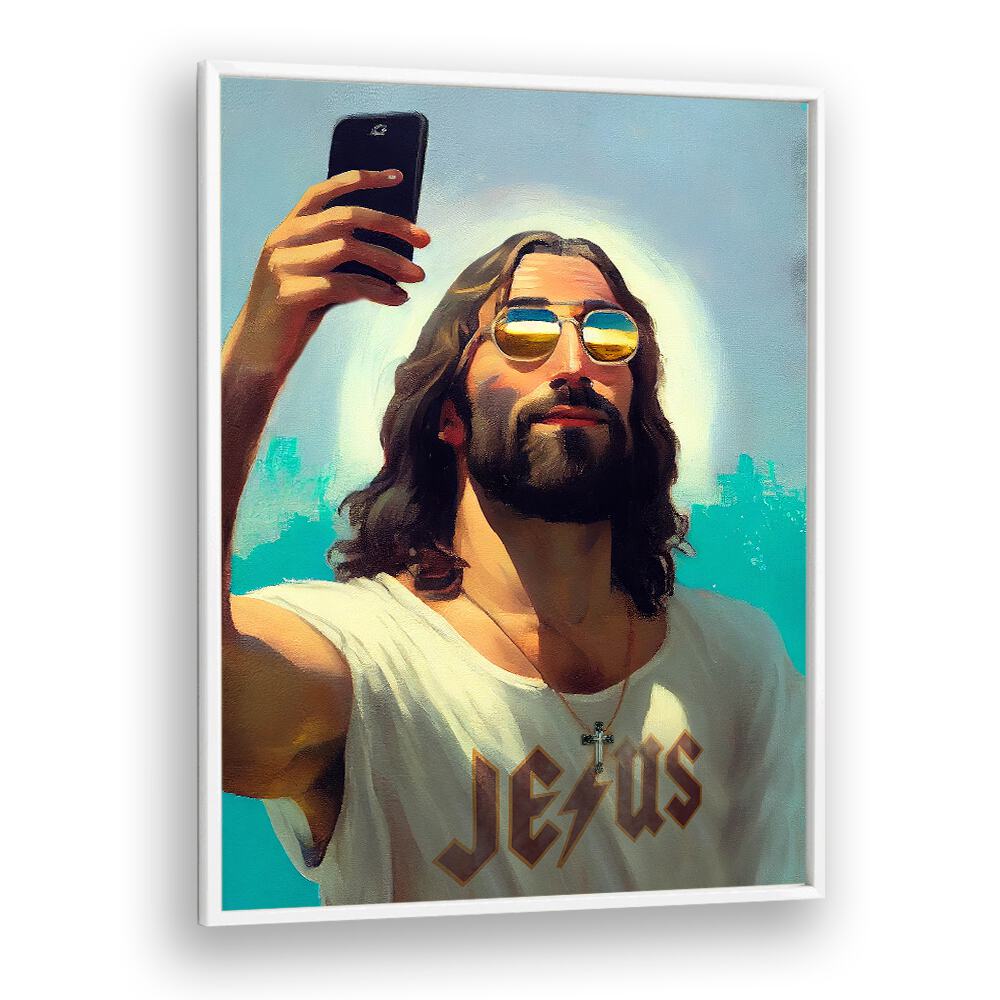 Transform your space with the I AM JESUS, ALTERED ART PRINTS by Dikhotomy, blending creativity and spirituality.