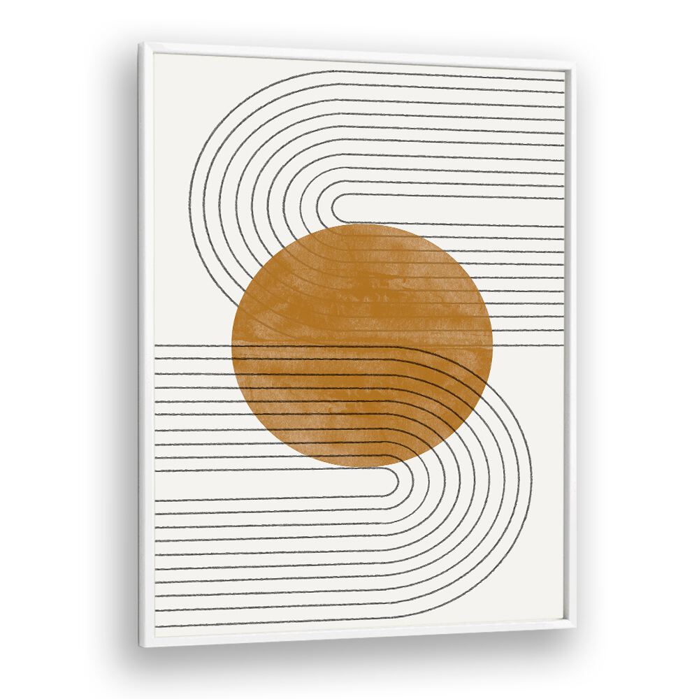 Elegant ABSTRACT FLOW II, BOHO ART PAINTINGS by The Miuus Studio, showcasing modern lines and warm tones for stylish decor.